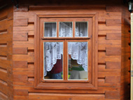 Detail okna - ruční výroba Monivet - Tajga